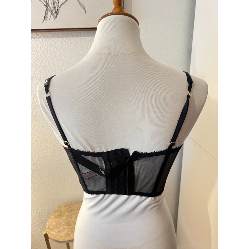 Victorias Secret Womens Black Corset Bustier Bralette Sz S NWT Fairy Sexy Goth‎ - Picture 5 of 11